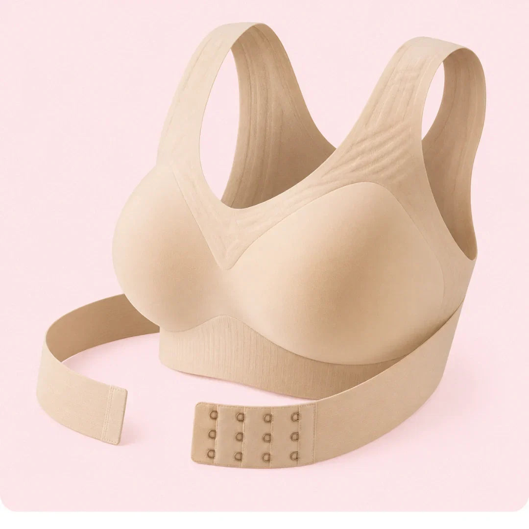 Seamless Posture Support Bra with 3D Back Alignment & X-Crisscross Support