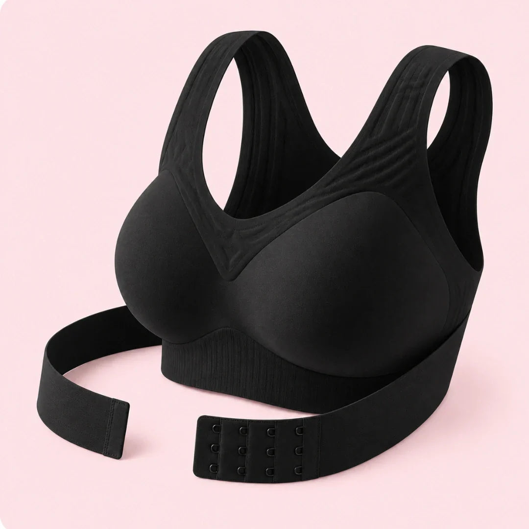 Seamless Posture Support Bra with 3D Back Alignment & X-Crisscross Support