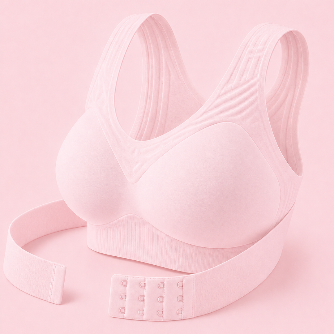 Seamless Posture Support Bra with 3D Back Alignment & X-Crisscross Support