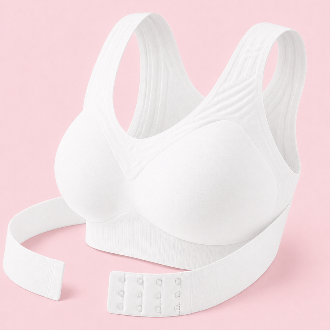 Seamless Posture Support Bra with 3D Back Alignment & X-Crisscross Support