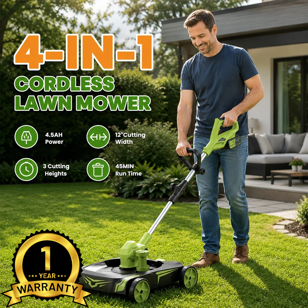 All-in-One Cordless Lawn Trimmer