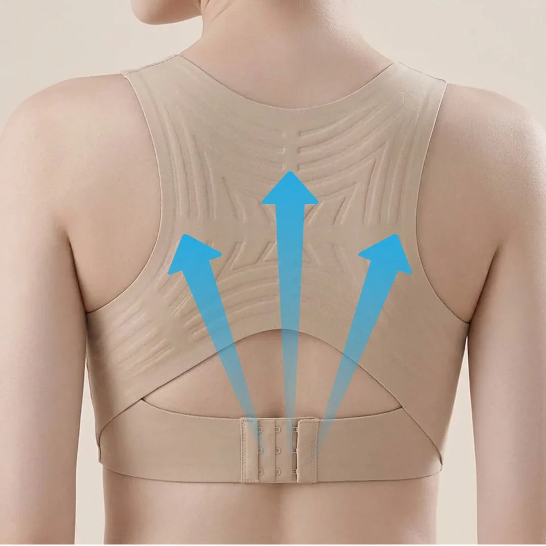 Seamless Posture Support Bra with 3D Back Alignment & X-Crisscross Support