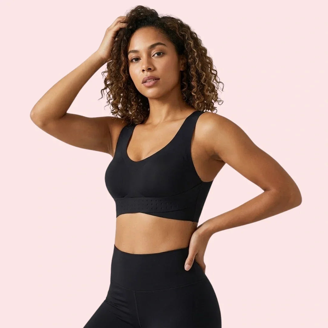Seamless Posture Support Bra with 3D Back Alignment & X-Crisscross Support