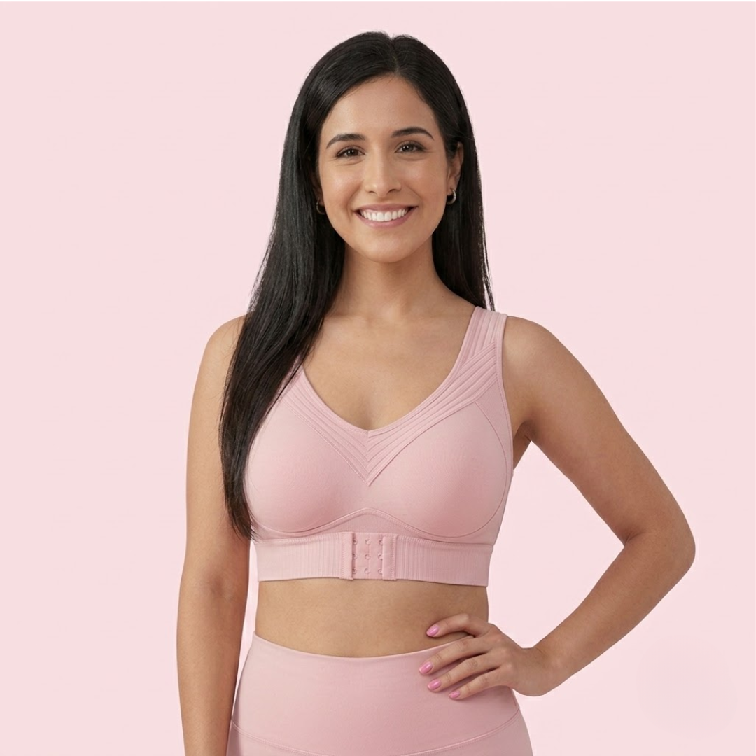 Seamless Posture Support Bra with 3D Back Alignment & X-Crisscross Support