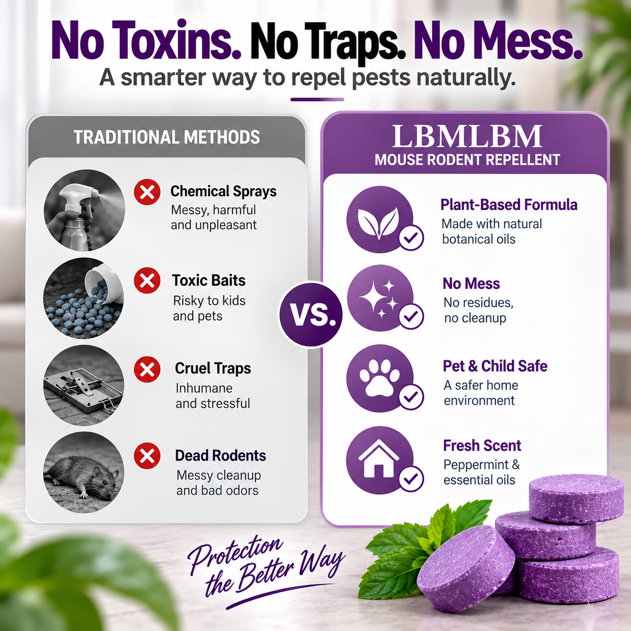 All-Natural Pest & Rodent Repellent Pucks