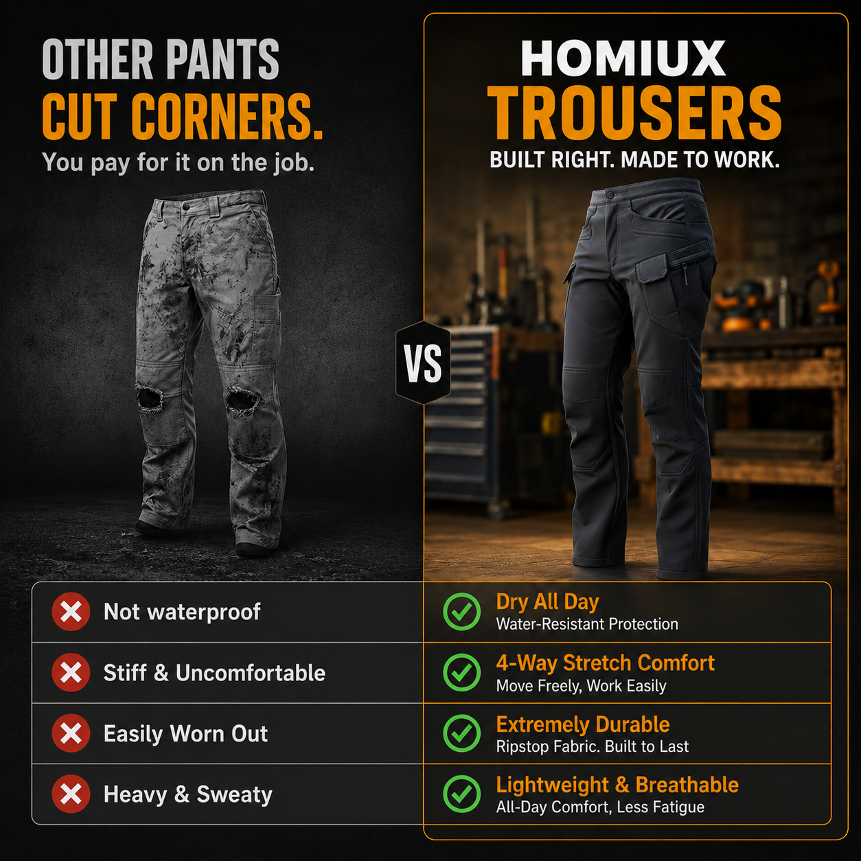 All-Weather Pro Moisture-Wicking Tactical Pants
