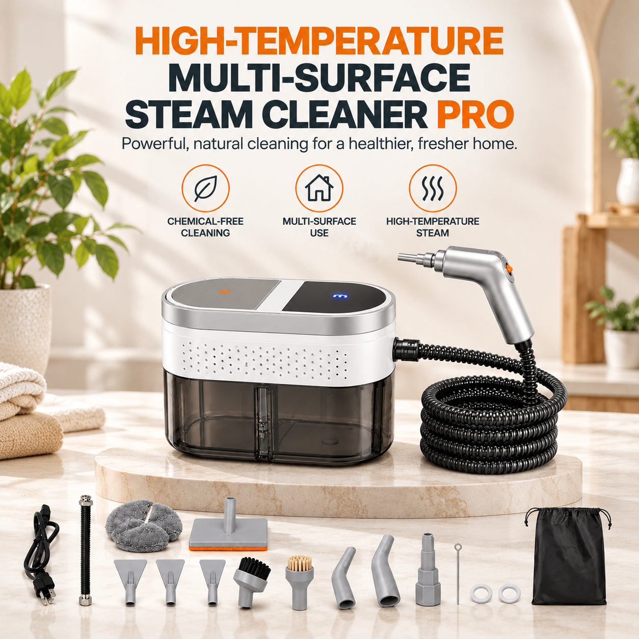 High-Temperature Multi-Surface Steam Cleaner Pro