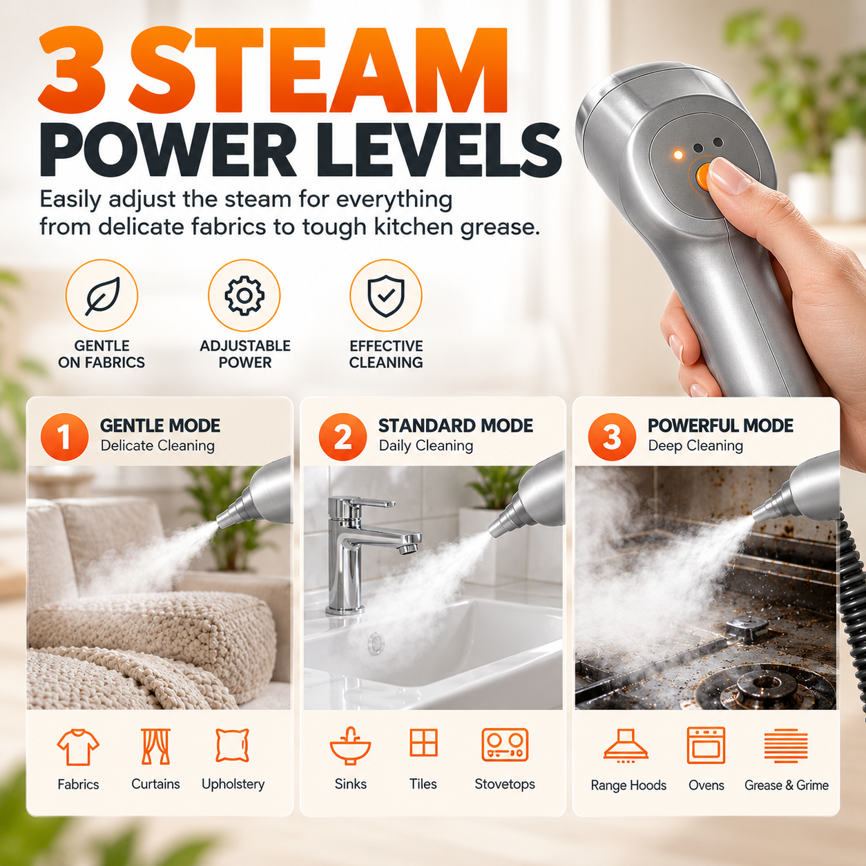 High-Temperature Multi-Surface Steam Cleaner Pro