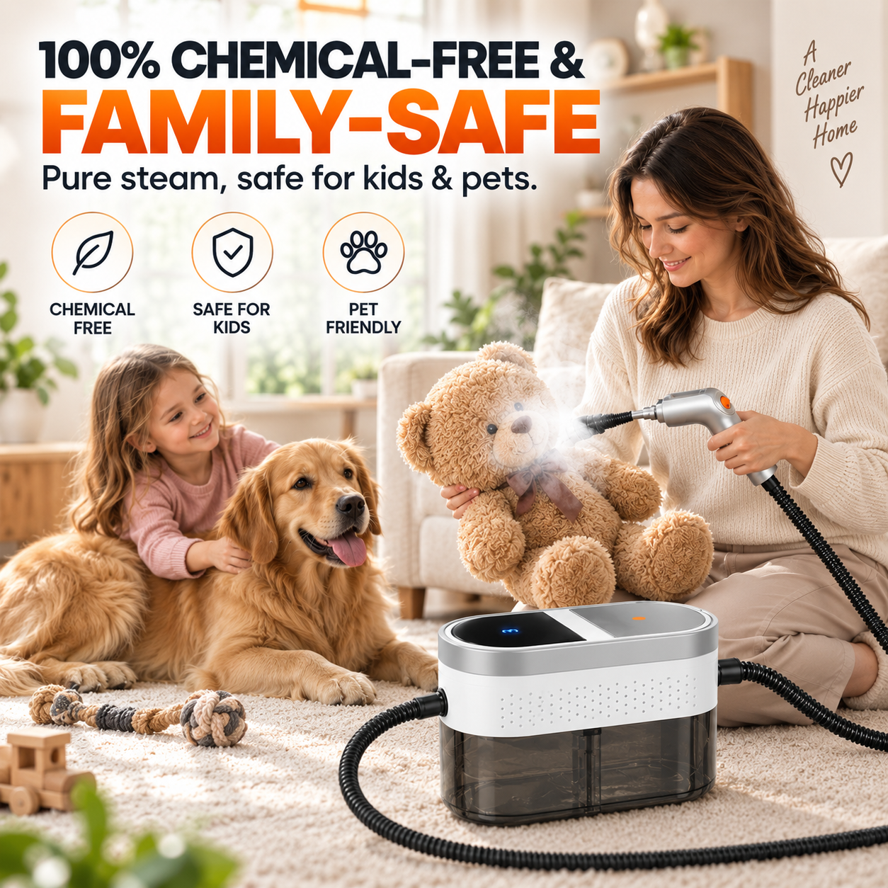High-Temperature Multi-Surface Steam Cleaner Pro