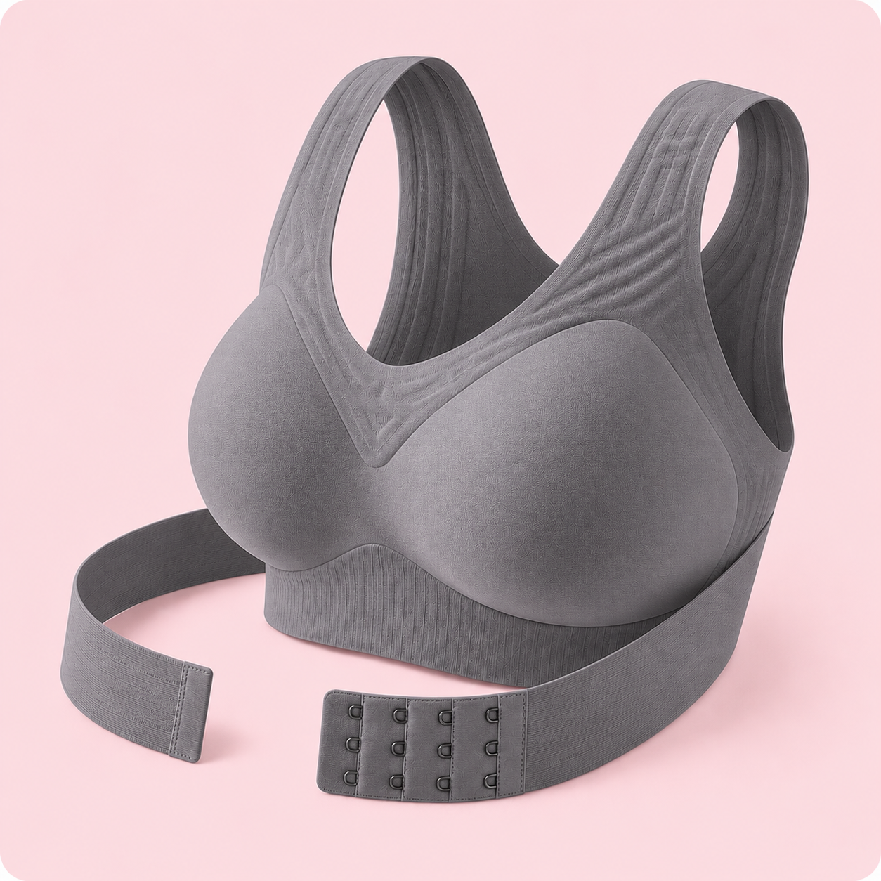 Seamless Posture Support Bra with 3D Back Alignment & X-Crisscross Support