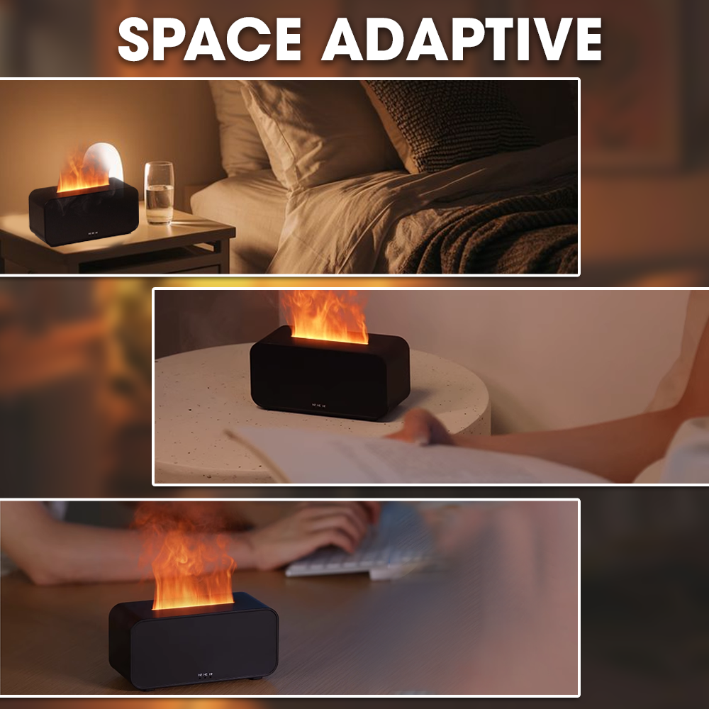 Essential Oil Flame Diffuser & Humidifier – 3-in-1 Scent, Mist, Glow