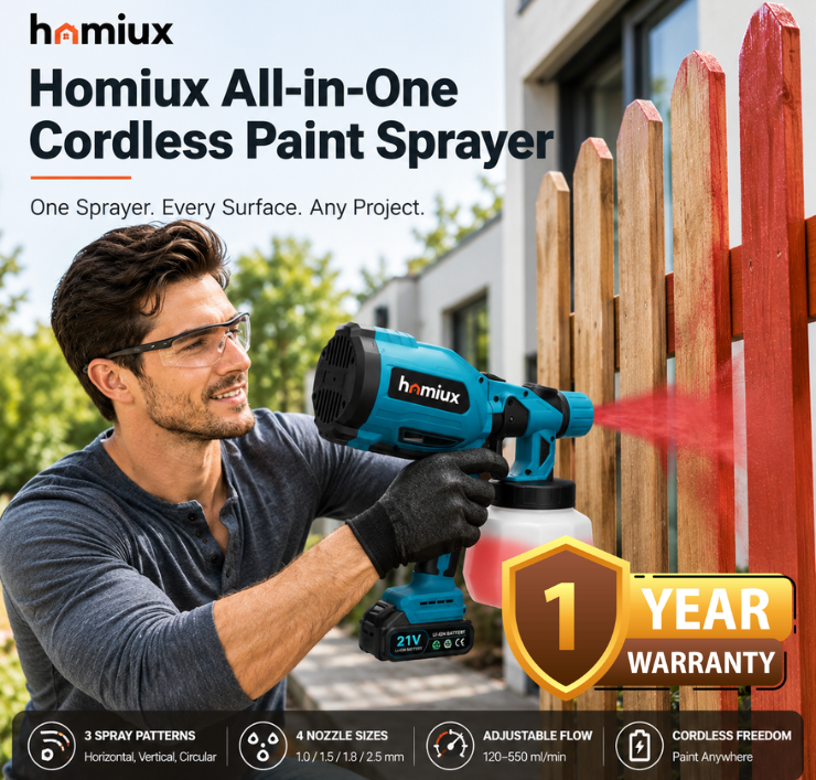 Homiux All-in-One Cordless Paint Sprayer