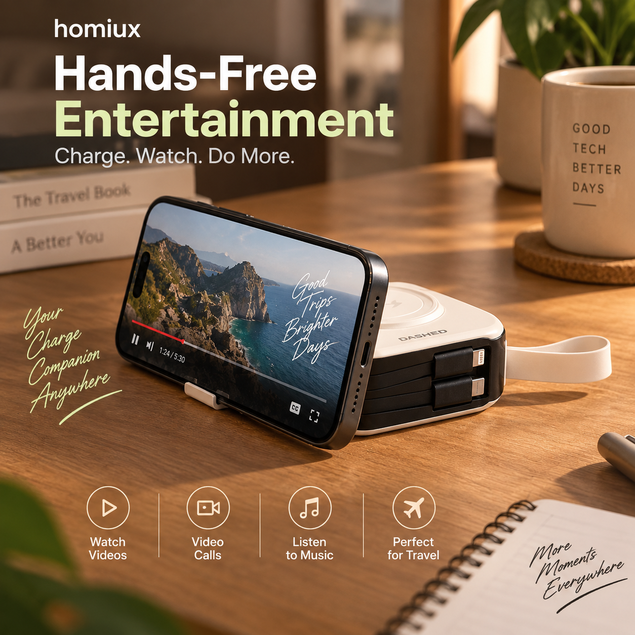 Homiux 5-in-1 Universal Travel Charger