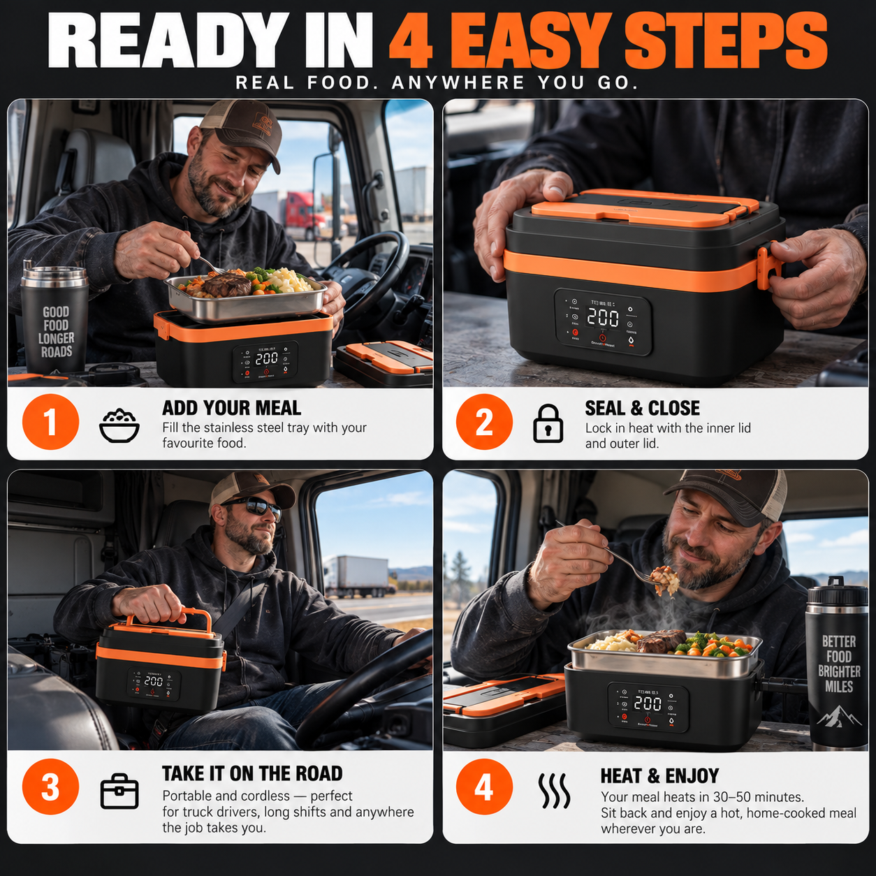 Cordless Self-Heating Lunch Box