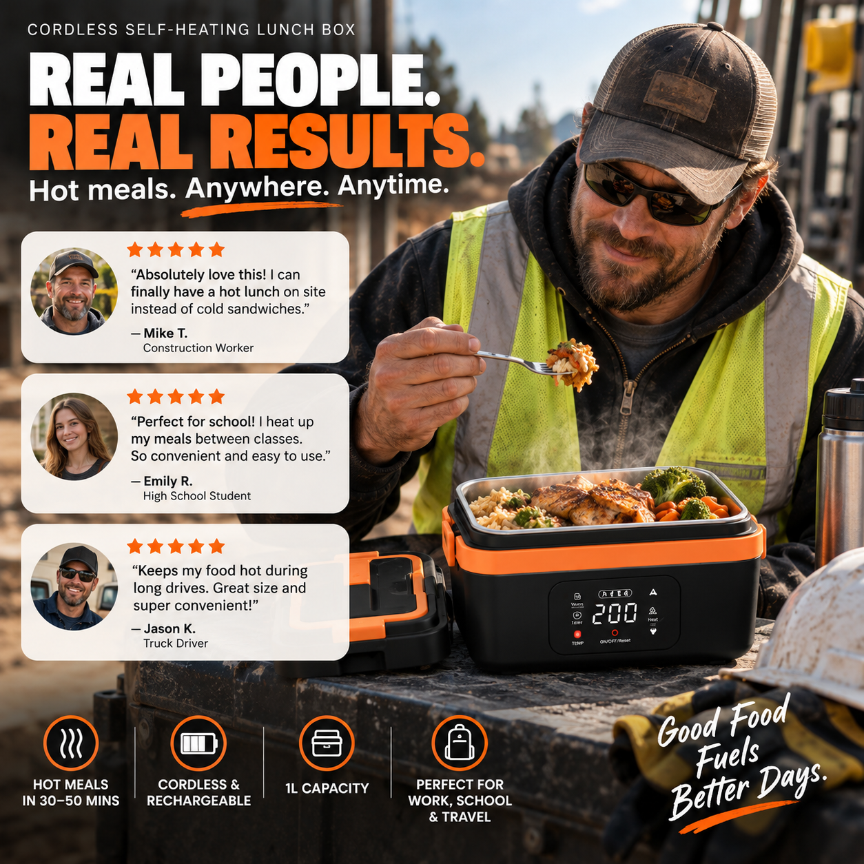 Cordless Self-Heating Lunch Box