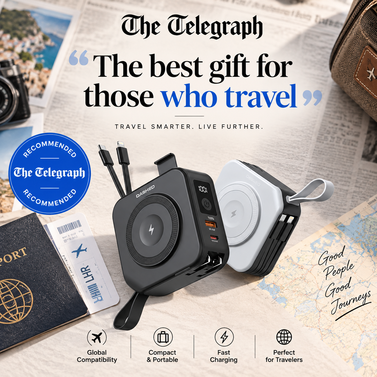 Homiux 5-in-1 Universal Travel Charger