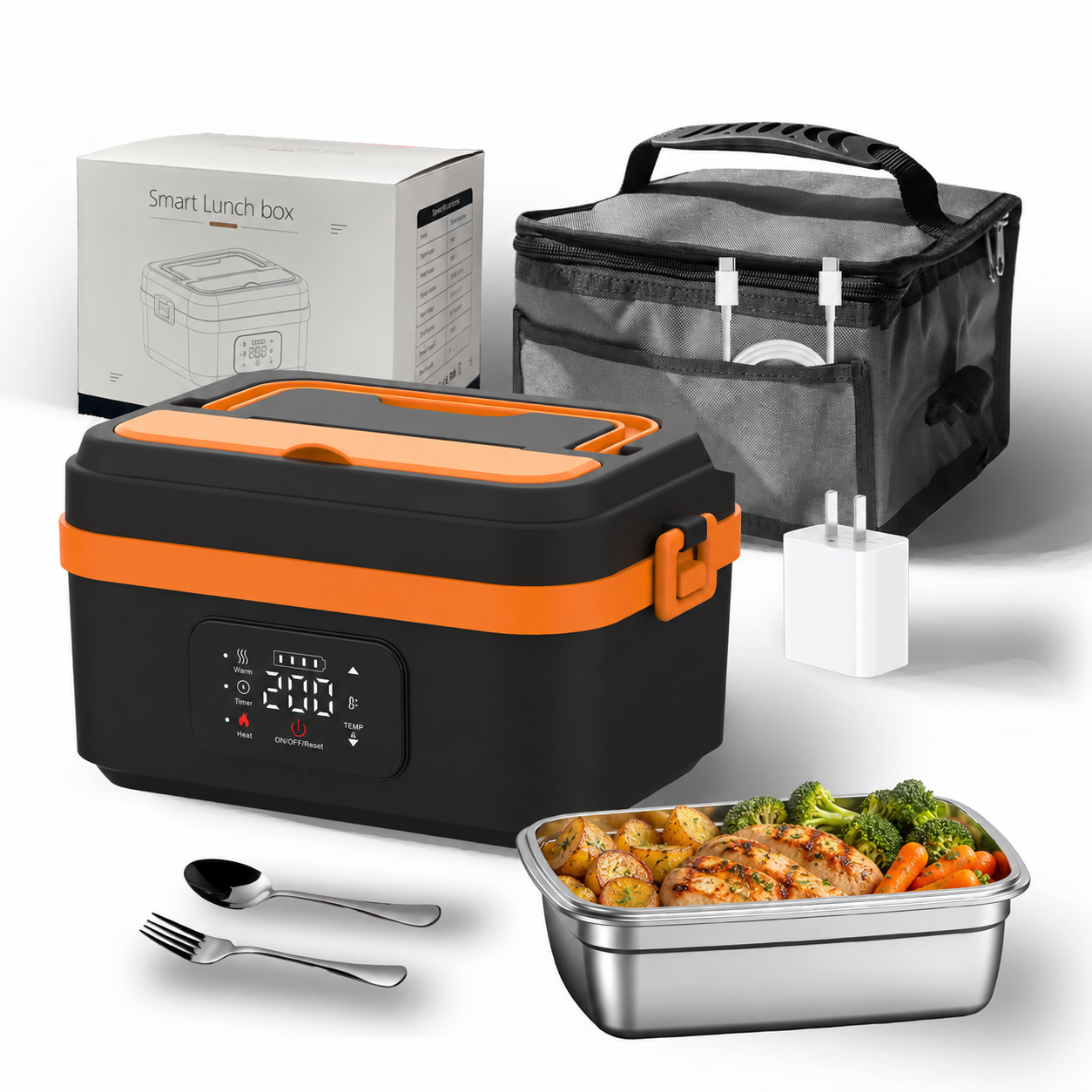 Cordless Self-Heating Lunch Box